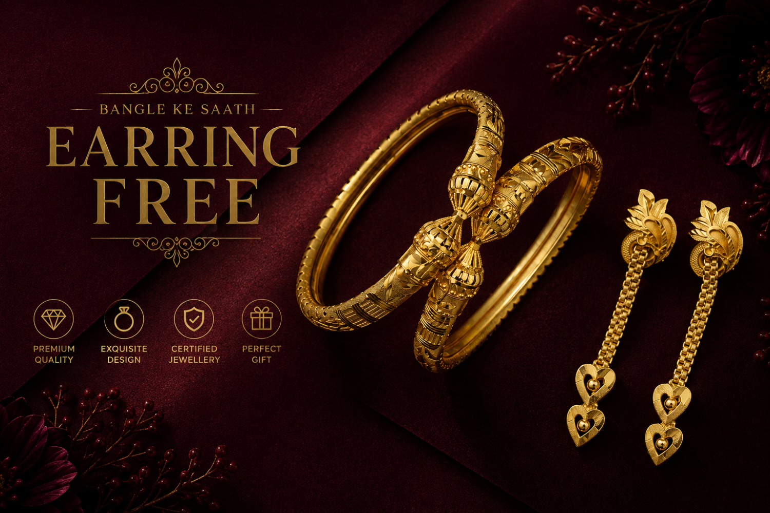 Bangle with earring free