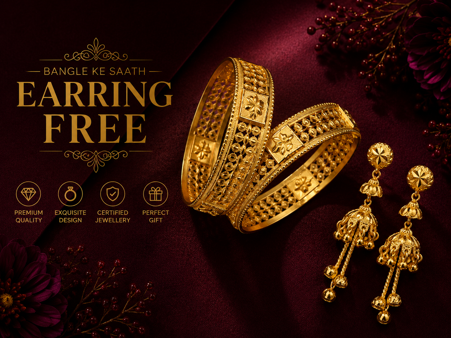Bangle with earring free