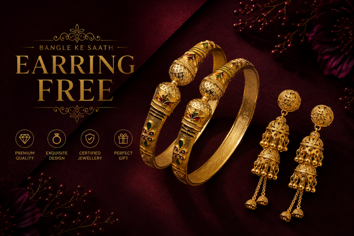 Bangle with earring free